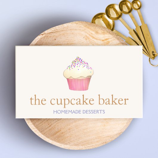 Carte De Visite Cupcake Logo Boulangerie Chef Restauration