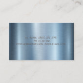 Carte De Visite Cupcake Macaroon Parties scintillant Drives Blue M (Dos)