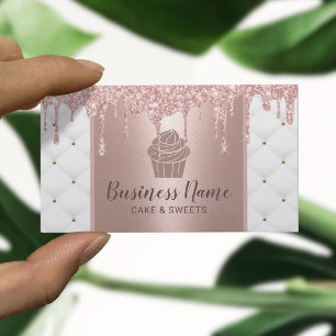 Carte De Visite Cupcake Pâtisserie Chef boulangerie Rose moderne g
