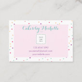 Carte de visite Cupcake pour boulangers (Dos)