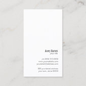 Carte De Visite Cupcake Restauration Pâtisserie Chef Cuisine (Dos)