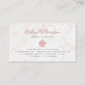 Carte De Visite Cupcake Rose Gold Parties scintillant Drives Marbl (Dos)