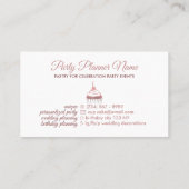 Carte De Visite Cupcake Rose or Cute (Dos)