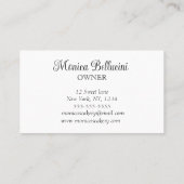 Carte De Visite Cupcake Sweet Cakes Bakes Boulangerie Maison (Dos)