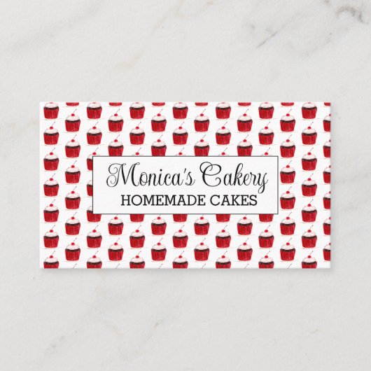 Carte De Visite Cupcake Sweet Cakes Bakes Boulangerie Maison (Devant)