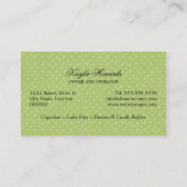 Carte De Visite Cupcake Vert et Rose (Dos)