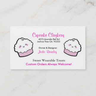 Carte De Visite Cupcakes-1, Cupcakes-2, petit gâteau Claykery,