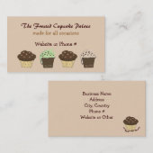 Carte De Visite Cupcakes au mocha et au chocolat (Devant / Derrière)