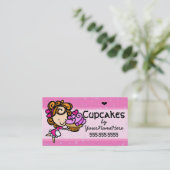 Carte De Visite Cupcakes.Bakery.Baking.Dessert.Couleur de texte pe (Debout devant)