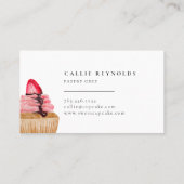 Carte De Visite Cupcakes Boulangerie Chef pâtisserie (Dos)