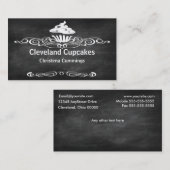 Carte de visite Cupcakes Chalkboard (Devant / Derrière)
