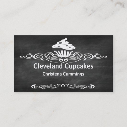 Carte de visite Cupcakes Chalkboard (Devant)