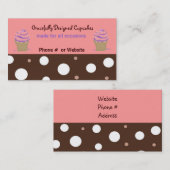 Carte De Visite Cupcakes décadents (Devant / Derrière)