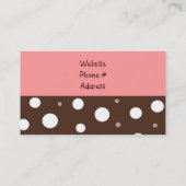 Carte De Visite Cupcakes décadents (Dos)