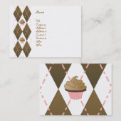 Carte De Visite Cupcakes et Jacquard (Devant / Derrière)
