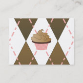 Carte De Visite Cupcakes et Jacquard (Dos)