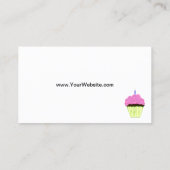 Carte De Visite Cupcakes Glacés Roses (Dos)