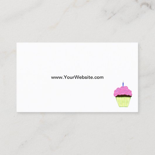 Carte De Visite Cupcakes Glacés Roses (Dos)