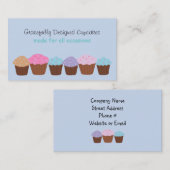 Carte De Visite Cupcakes Gracieusement Conçus (Devant / Derrière)
