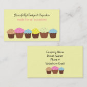 Carte De Visite Cupcakes Gracieusement Conçus (Devant / Derrière)