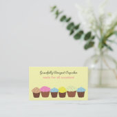 Carte De Visite Cupcakes Gracieusement Conçus (Debout devant)