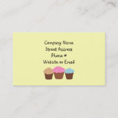 Carte De Visite Cupcakes Gracieusement Conçus (Dos)