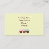 Carte De Visite Cupcakes Gracieusement Conçus (Dos)