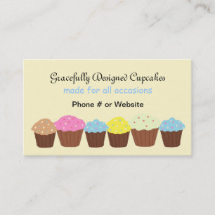 Carte De Visite Cupcakes Gracieusement Conçus