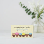 Carte De Visite Cupcakes Gracieusement Conçus (Debout devant)