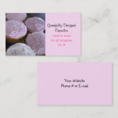 Carte De Visite Cupcakes Gracieusement Conçus (Devant / Derrière)