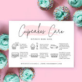 Carte De Visite Cupcakes Instructions pour la prise en charge Aqua