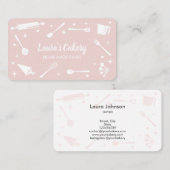 Carte De Visite Cupcakes Outils de cuisson Ustensiles Pâtisserie à (Devant / Derrière)