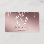 Carte De Visite Cupcakes Outils de cuisson Ustensiles Whisk Monogr (Devant)