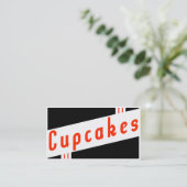 Carte De Visite cupcakes rétro (Debout devant)