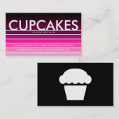 Carte De Visite CUPCAKES rose (Devant / Derrière)