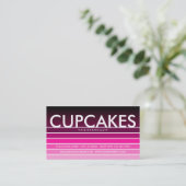 Carte De Visite CUPCAKES rose (Debout devant)