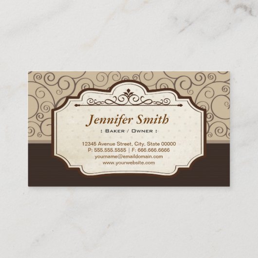 Carte De Visite Cupcakes sur mesure Macarons Sucsert boulangerie m (Dos)