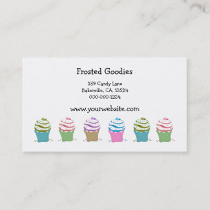 Carte De Visite Cupcakes tourbillonnant