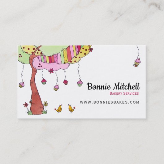 Carte De Visite Cupcakes Whimsical Bakery (Devant)