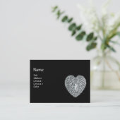 CARTE DE VISITE CUPID LACE COEUR MONOGRAMME (Debout devant)