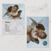 Carte De Visite Cupidé & Psyché comme Enfants MONOGRAM Sapphire (Devant / Derrière)