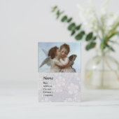 Carte De Visite Cupidé & Psyché comme Enfants MONOGRAM Sapphire (Debout devant)