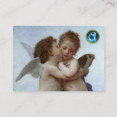 Carte De Visite Cupidé & Psyché comme Enfants MONOGRAM Sapphire (Dos)