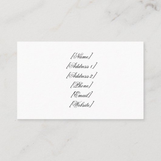 Carte De Visite Cupidon en colère (Dos)