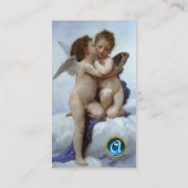 Carte De Visite Cupidon et Psyché comme Enfants MONOGRAM Parchemin (Dos)