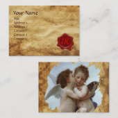 Carte De Visite Cupidon et Psyché comme Enfants MONOGRAM Parchemin (Devant / Derrière)