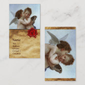 Carte De Visite Cupidon et Psyché comme Enfants MONOGRAM Parchemin (Devant / Derrière)