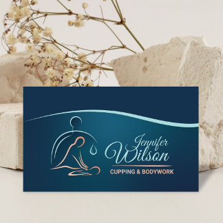 Carte De Visite Cupping Therapist Therapeutic Bodywork Modern