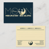 Carte de visite curatif de ~ de DANSE de LUNE de (Devant / Derrière)