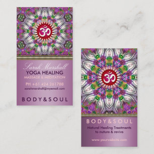 Carte de visite curatif d'étoile de yoga d'énergie